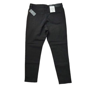 Ralph Lauren Black Super Stretch High Rise Skinny Ankle Denim Jeans Sz 14 / 32